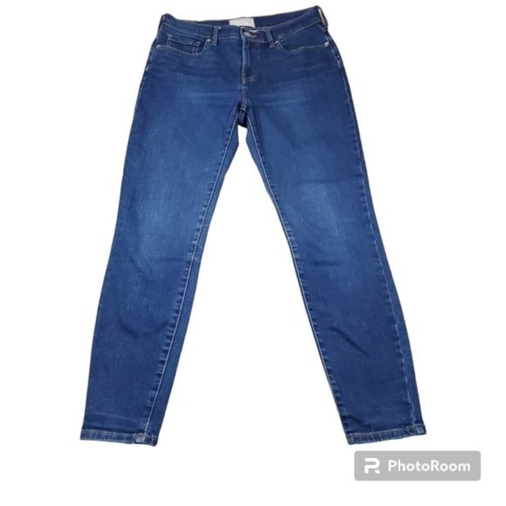 Everlane Mid Rise Skinny Jeans Women's Size 29 Reg Blue Dark Wash Denim Stretch